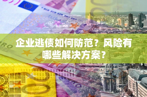 济南企业逃债如何防范？风险有哪些解决方案？