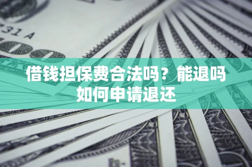 济南借钱担保费合法吗？能退吗如何申请退还