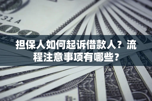 济南担保人如何起诉借款人？流程注意事项有哪些？